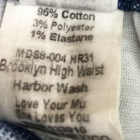 MuMu Blue Brooklyn High Waist Fringe Hem Distressed Jean 28 - Picture 11 of 13